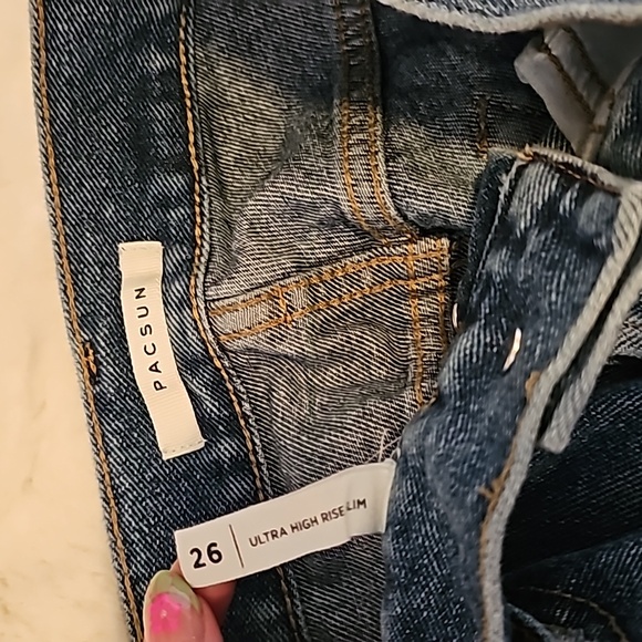 Ultra high rise slim pacsun jeans, denim, slightly worn, size 26 - Picture 4 of 4